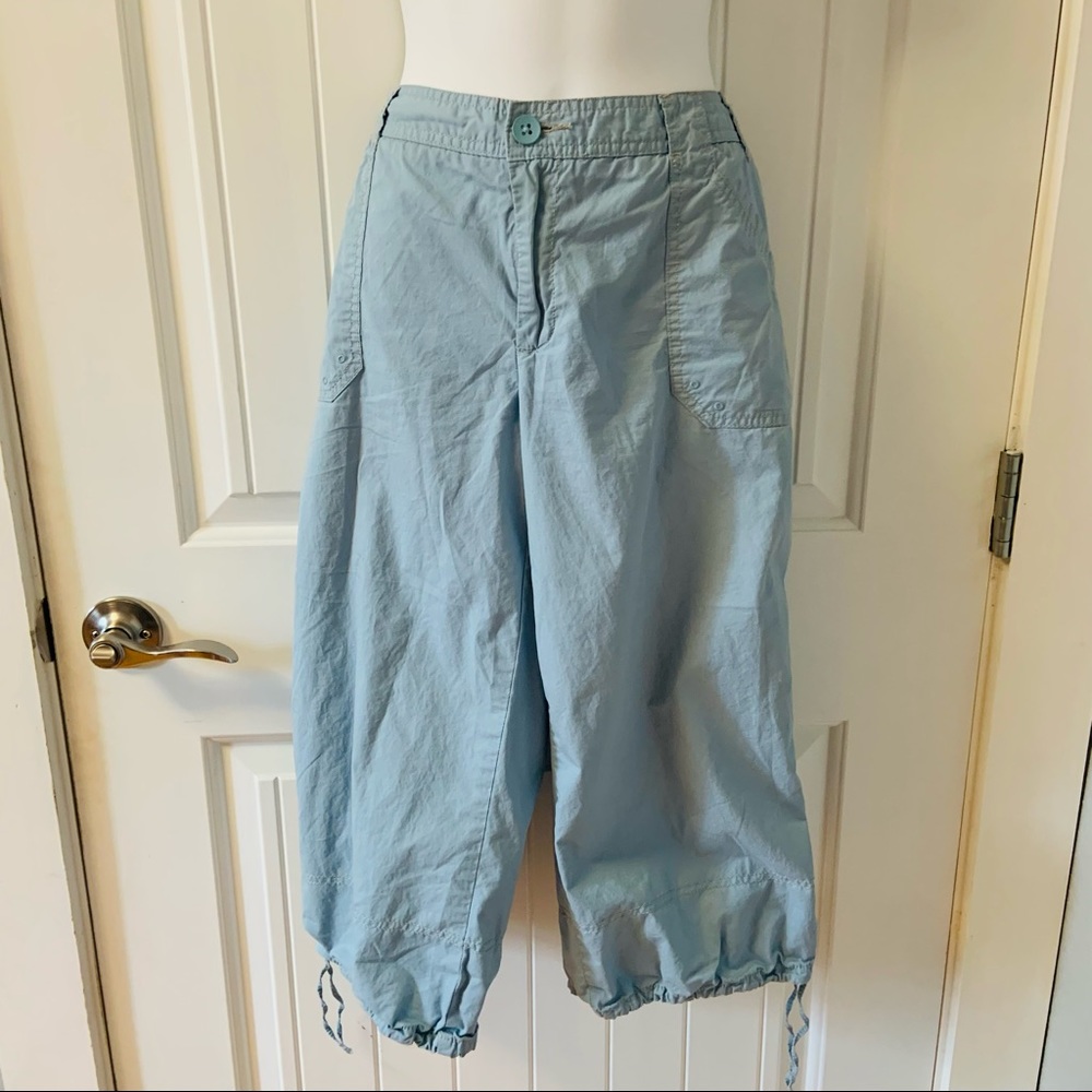 merona teal blue cargo pants | 10